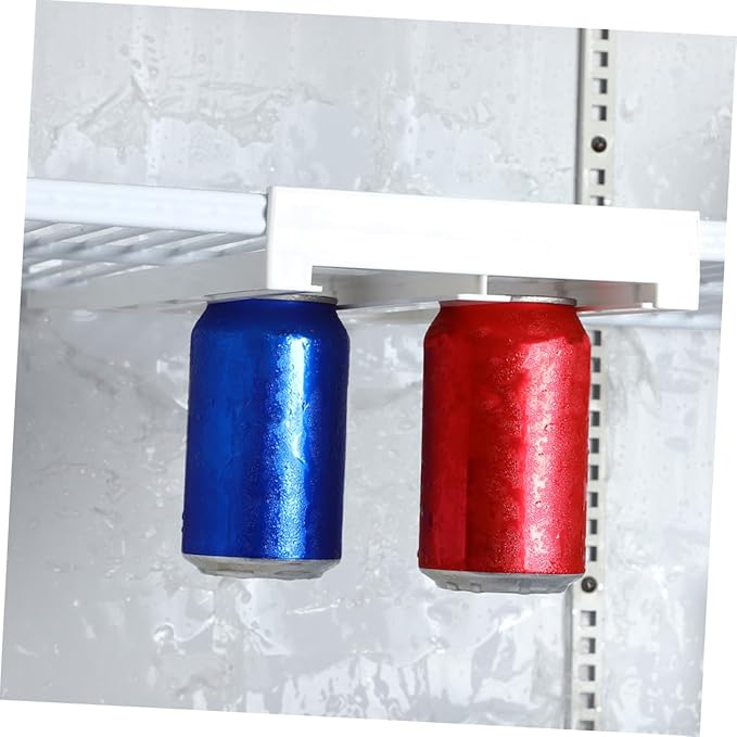 ARTIBETTER 2pcs Double Row Drink Organizer for Fridge Space Saving Hanging Can Dispenser for Diameter Cans Hips Material Easy Access Beverage Holder