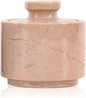 MARBLOUS KRAFTS Marble Salt Cellar with Lid 3" Verona Small Seasoning Dish, Perfect Salt Bowl for Kitchen Countertop Storage, Spice Jars