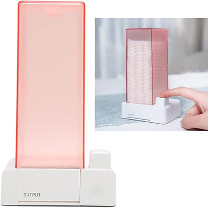 Automatic Cotton Dispenser Clear, Minimalist Modern Design Caddy for Home Bathroom Easy Refill Space Saving Storage