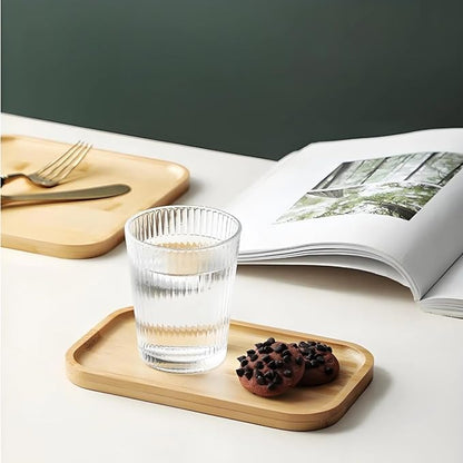 1PCS Bamboo Bathroom Trays - Suitable for The Bathroom,Kitchen,Breakfast Tray and Decorative Tray (8.27 in * 4.33 in)