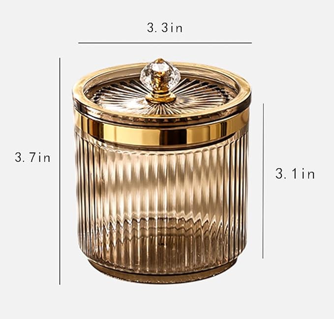 Plastic Cotton Swab Ball Box Pad Holder Floss Organizer Box Clear Container Dispenser-Green