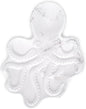 ZAWUU Resin Draining Octopus Soap Dish with Embossed Design – Multiuse Holder for Bathroom & Kitchen (White Marble, Octopus)