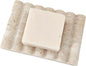 Travertine Soap Dish, Marble Self Draining Soap Holder, Sponge Holder for Bathroom, Sink, Kitchen, Jewelry Ring Dish (Beige), MSD100