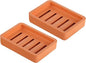 Plastic Soap Dish, Soap Bar Holder with Drip Tray, Draining Soap Box for Shower,Kitchen, Bathroom