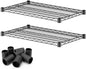 2 Pack Black Additional Wire Shelf for 18" x 30" Shelving Units, Replacement Shelves for Wire Rack