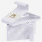 White Plastic Hangers 36 Pack, Heavy Duty Clothes Hangers with Center Hook & Non-Slip Pants Bar for Standard Size Shirts, Pants, Coat, Dresses, Jackets, Scarves and Belts