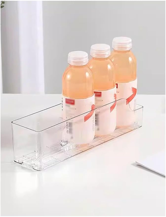 Drink Organizer for Fridge Fridge Automatic Can Dispenser Drink Organizer Space Saving Kitchen Storage(1 Pcs,7.5 x 32 cm)