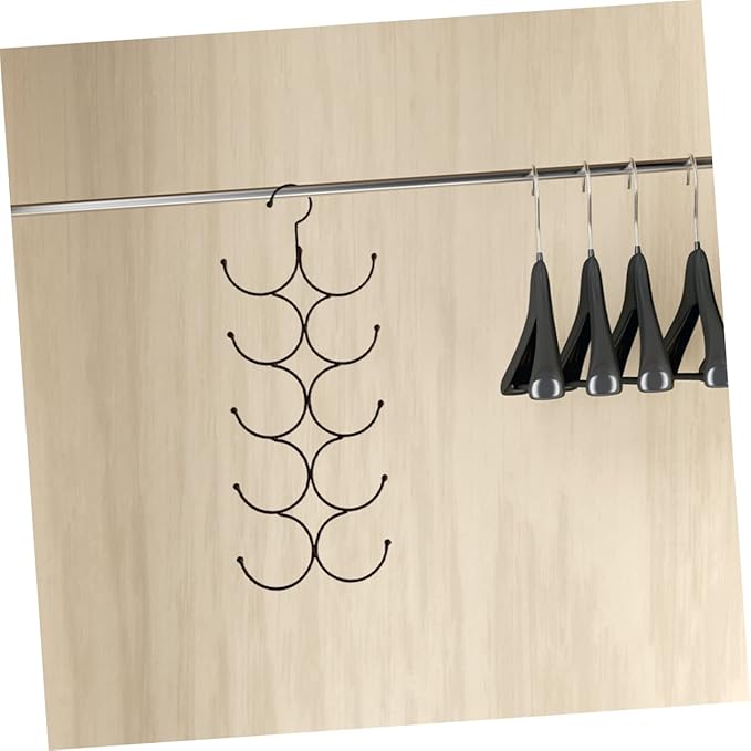 STOBAZA Multi Tie Organizer Hanger Versatile Scarf and Tie Storage Rack for Closet Sturdy Design for Space-Saving Organization of Scarf and Shawls
