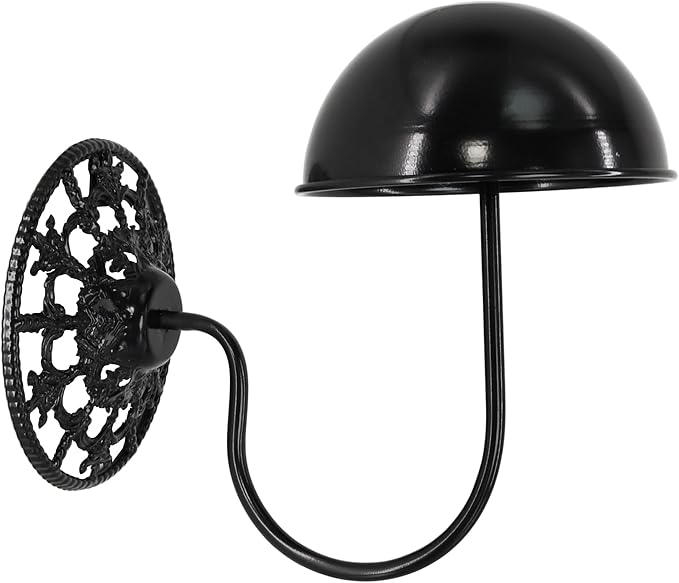 Owlgift Vintage Wall Mount Hat & Coat Rack – Rustic Black Decorative Iron Holder for Hats, Scarves, Helmets & Wigs – Retro Entryway Wall Organizer for Home, Store, Restaurant or Hotel Use