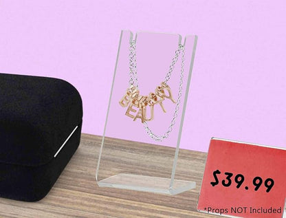 Marketing Holders Jewelry Holder Clear Acrylic Display Stand for Studs Hoops Dangling Earrings Bracelets Slant Back Counter Top for Retail Store Gift Shops Home Use Single Pair