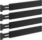 DUCOO 4 PCS Drawer Divider, 17"-22" Adjustable Bamboo Drawer Dividers Organizers, Expandable Separators for Kitchen, Clothes, Dressers, Home, Office, Black