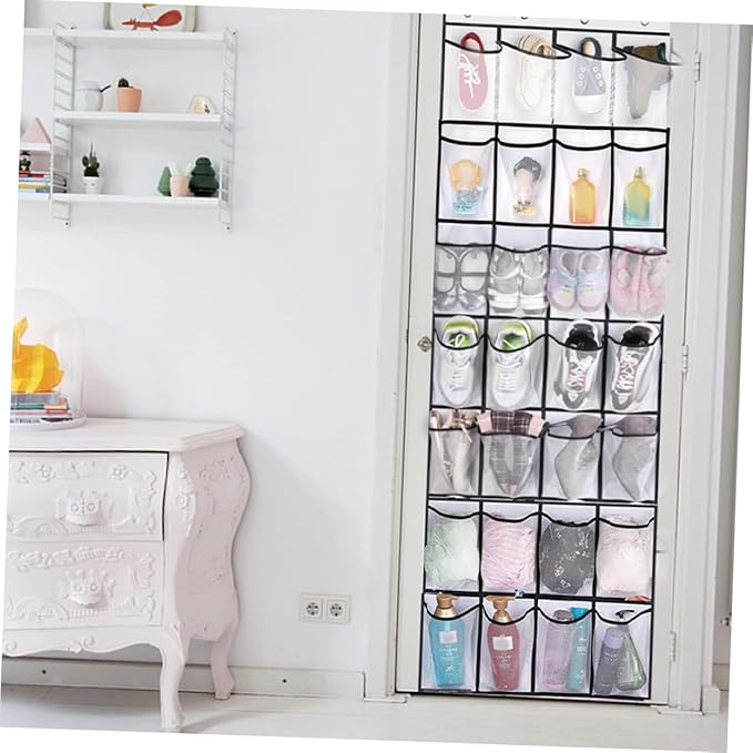 VALICLUD 1set Multi-Tier Hanging Organizer Bag for Shoes and Accessories Space-Saving Door Back Storage Mesh Pouches for Home Office and School Use