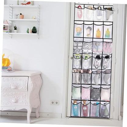 VALICLUD 1set Multi-Tier Hanging Organizer Bag for Shoes and Accessories Space-Saving Door Back Storage Mesh Pouches for Home Office and School Use