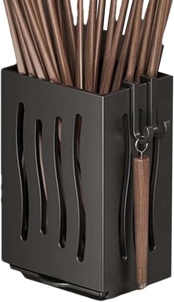 Wall Mounted Cutlery Holder Rack - Chopstick Display Rack | Utensil Drying Rack | Punch- Chopstick Storage Rack | Freestanding Organizer Rack Multifunctional For Spoons And Chopstick