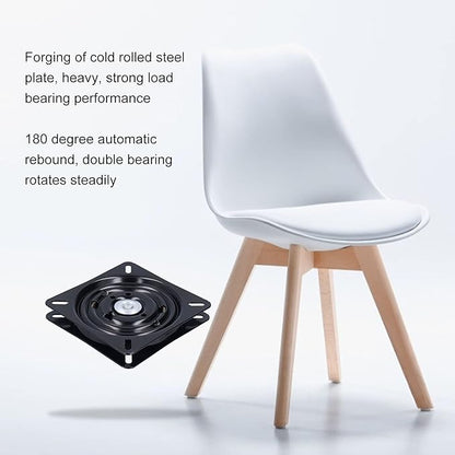 7" Lazy Susan Turntable Bar Stool Swivel Plate Automatic Rebound Stool Rotating Base Chair Turntable Base Lazy Susan Hardware for Home Bar Office Furniture Replacement