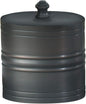 nu steel Swab/Cotton Container Bogart Canister Jar with Lid for Cosmetics and Makeup Storage, Bathroom, Countertop, Desk, and Vanity, Oil Rubbed Bronze, BG1H