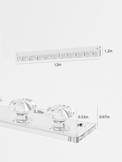 Wall Mounted Hanging Necklace Organizer Holder,Small Necklace Hanger Wall Mount,Acrylic Jewelry Hooks Storage Long Necklace,Closet Hanging Bracelet Display Stand (2)