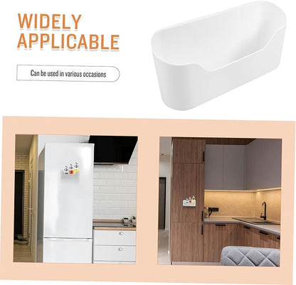 2pcs Kitchen Shelves Wall Mount Organizer under Cabinet Pantry Storage Box Adhesive Cabinet Door Holder Wall Mount Storage Organizer