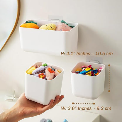 4-Pack Adhesive Headband Holder Organizer, Stretchable Wall Scrunchie Storage for Hair Ties, Hairbands, Claw Clips, Hair Brushes, Makeup Accessories, White