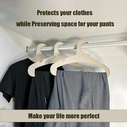 17" Eco-Friendly Cardboard Hangers for Adult Clothes - 50 Pack of Durable, Recyclable Paper Coat Hangers - Perfect for Storage and Drying of Men's and Women's Clothing