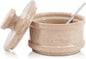 Radicaln Marble Salt Cellar with Lid 4" Inch Verona Handmade Salt Jar & Spice Storage Containers For Kitchen Countertop, Ideal Sugar Bowl & Salt dish For Table
