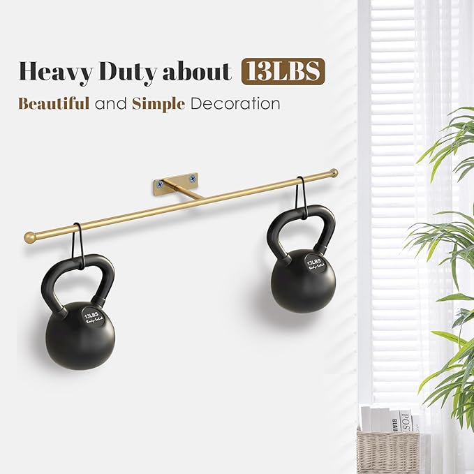 2 Pack Wall Jewelry Organizer, 14.5'' Necklace Holder for Hanging Earring, Ring, Bracelet, Hairband, Glasses Storage, Decorative Space-Saving Jewelry Display-Gold