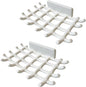 2-Pack Adhesive Bar Soap Holder, No-Drill Wall Mounted Soap Dish for Shower, Self-Draining Soap Saver with Grid Design, Plastic Soap Rack for Bathroom, Kitchen (White)