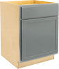 Quicklock RTA (Ready-to-Assemble) | Base Kitchen Cabinets - Shaker Style | Made in America (Magnetic Gray, 24" Wx34.5 Hx24 D Base)