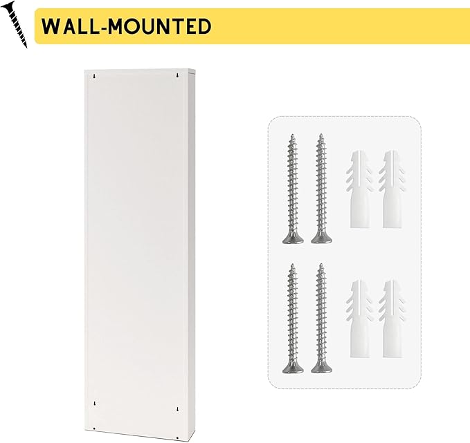 CEHA 5 Tier Metal Shoe Cabinet with Cover, Durable Shoe Storage Organizer for Entryway, Space Saving Shoe Shelf Closet with Side Ventilation Holes, 5.91" x 66.5" x 19.68", White
