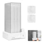 Automatic Cotton Pad Holder, Square Press Out Cosmetic Cotton Makeup Removers Pad Holder, Makeup Cotton Organizer Container Dispenser Storage Display Rack(Grey)