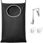 KEEPJOY XL Black Door Hanging Laundry Hamper, 36.5" x 22.5" Large Capacity Hanging Hamper Bag with Large opening and Strong Hooks for All Family Laundry, Blankets, and Toys (Black,1-Pack)