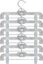 Crystal Clear Plastic Pants Hangers 20 Pack, with Strong Metal Clips, Skirts, Trousers, Trunks, Swim Suits, Teenagers, Heavy Duty, Acrylic 11 inch