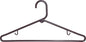 Brown Plastic Tubular Top Hanger with Fixed Bar, Space Saving Tube Hangers with Hooks for Hanging Straps (Set of 72) by The Great American Hanger Company