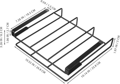 Housoutil Stainless Steel Under Cabinet Cutting Board Holder, One-Layer Chopping Board Holder, Space-Saving Rack for Countertop and Cabinet Door Storage