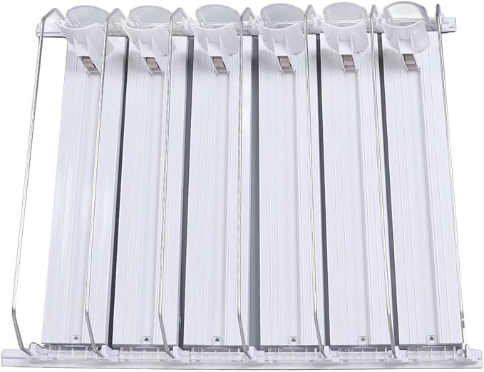 Refrigerator Automatic Pusher Glide, Soda Can Dispenser Easy to Install Width Adjustable White for Supermarkets (38cm)