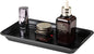 Vintage Farmhouse Decor Metal Vanity Tray, Countertop Guest Hand Towel Storage Organizer Tray Dispenser, Sturdy Holder for Perfume, Cosmetics, Jewelry, Makeup Bathroom Organizer (1 Pack, Black)
