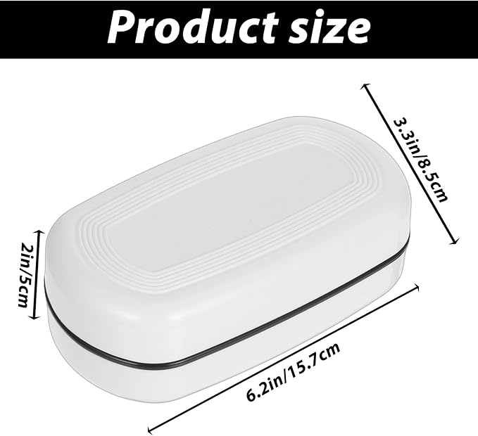 Bar Soap Travel Case, Shampoo Bar Holder Soap Case Holder for 5 oz/10 oz Bars Portable Shampoo Bars Soaps Cases with Draining Pad for Shower Bathroom Gym Traveling