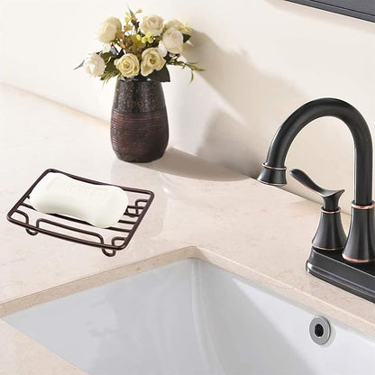 Bar Soap Dish Holder for Shower Bathroom Stainless Steel Rust Proof Self Draining, Bronze-1 Pack