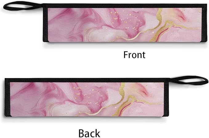 Portable Travel Tableware Box Pink Marble Flatware Storage Box Case Travel Utensils Cutlery Case with Bag for Fork Spoon Chopsticks