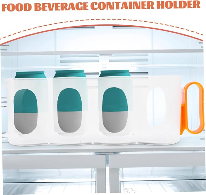 Levemolo Fridge Can Dispenser Organizer for Beer and Soda Multi-Functional Beverage Storage Rack for Refrigerator and Pantry Neat and Space-Saving Drink Holder Orange