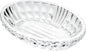 Clear Glass Soap Dish, Oval Bar Soap Holder with Embossed Raised Sides for Bathroom, Sink and Kitchen