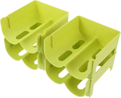 4pcs Stackable Can Organizer for Refrigerator and Pantry Storage Material Dispenser Rack Space-Saving Design for Beverages Soda and Wine