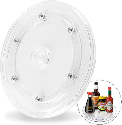 Bivethoi 6 Inch Mini Turntable - Clear Rotating Tray, Acrylic Ball Bearing Turntable Plate for Kitchen, Spice Rack, TV, Laptop, Computer Monitor
