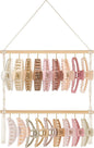 Dahey Macrame Claw Clip Organizer, Hanging Hair Claw Clip Holder Storage Hair Accessories for Women Girls Jewelry Hanger Display Wall Decor for Bedroom Door Closet