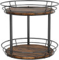 LAMU 10'' Lazy Susan Turntable Organizer, 2 Tier Round Rotating Spice Rack Organization for Kitchen Cabinet and Countertop, Wooden Lazy Susan for Table Top, Pantry, Bathroom, Vanity, Home Decor