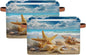 AUUXVA Storage Basket Sea Ocean Beach Starfish Shell Storage Cube Box Durable Canvas Collapsible Toy Basket Organizer Bin with Handles for Shelf Closet Bedroom Home Office