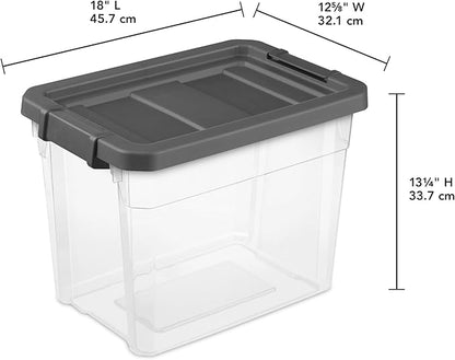 Sterilite Box Stacker Modular Clear 30QT 14733V06