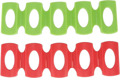 2 Pack Bottle Stacking Mat,Silicone Bottle Stacker Foldable Silicone Wine Stacker Set Fridge Wine Holder Beer Can Racker Bottle Holder for Cans and Wine Bottles,Red Green