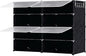 Patented Shoe Racks Organizers Shelves, Floor-Standing, Wall Hanging, Sturdy and extendable. Easy DIY Assembly, for Door Entrance, Closet, and Workplace (2x4Grid, Translucent & Black)