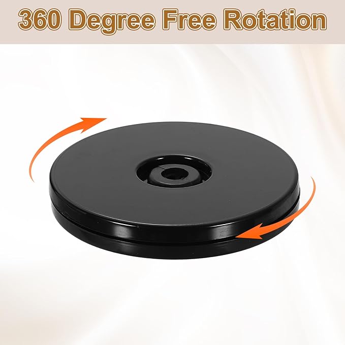 uxcell 1Pack Acrylic Lazy Susan Turntable, 3" Spinner Lazy Susan Turntable Organizer, Acrylic Ball Bearing Rotating Tray for Pantry Spice Rack Decorating, Black